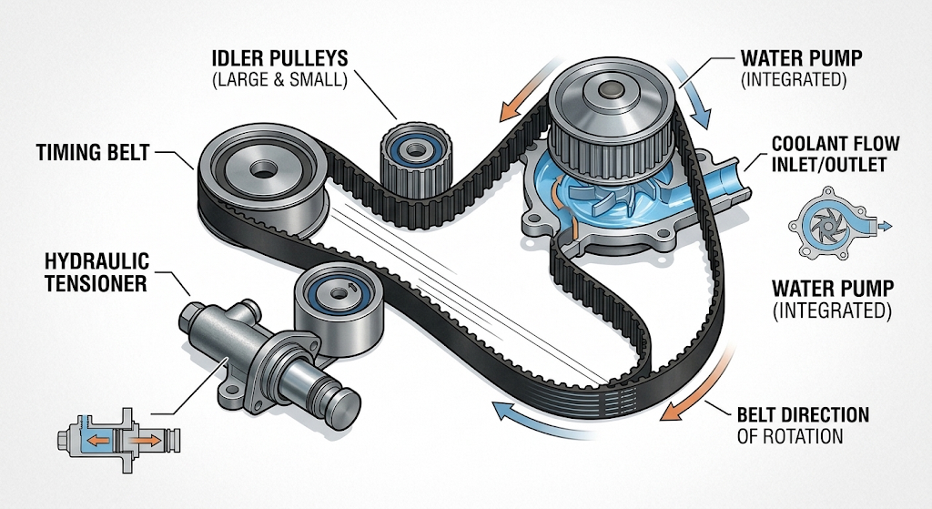 Why You Should Replace the Water Pump and Tensioners Together